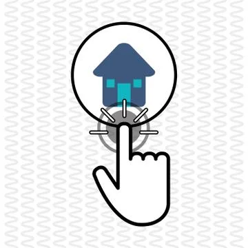 Communication design. Cursor icon. Colorful illustration , vector Stock Illustration