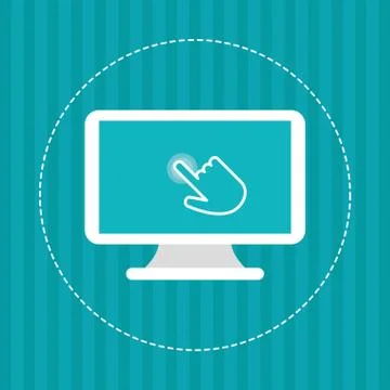 Communication design. Cursor icon. Colorful illustration , vector イラスト素材