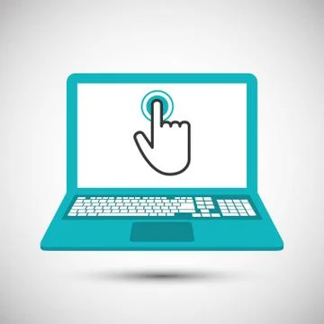 Communication design. Cursor icon. Colorful illustration , vector Stock Illustration