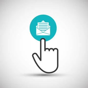Communication design. Cursor icon. Colorful illustration , vector Stock Illustration