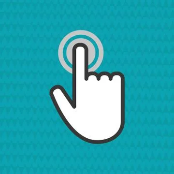 Communication design. Cursor icon. Colorful illustration , vector Illustrazione stock