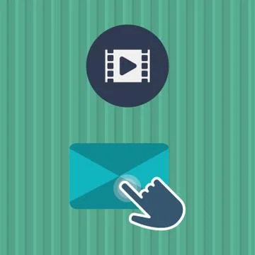 Communication design. Cursor icon. Colorful illustration , vector Stock Illustration