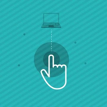 Communication design. Cursor icon. Colorful illustration , vector Stock Illustration