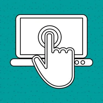 Communication design. Cursor icon. Colorful illustration , vector イラスト素材