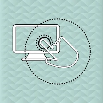 Communication design. Cursor icon. Colorful illustration , vector Stockillustratie