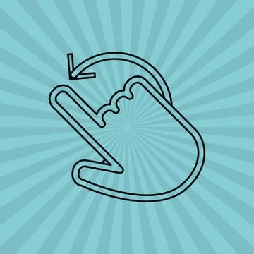 Communication design. Cursor icon. Colorful illustration , vector Stock Illustration