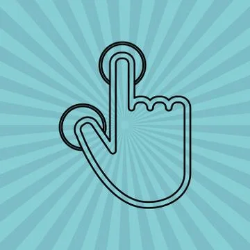 Communication design. Cursor icon. Colorful illustration , vector Stock Illustration