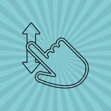Communication design. Cursor icon. Colorful illustration , vector Stock Illustration