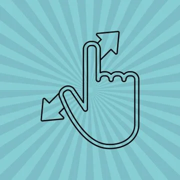 Communication design. Cursor icon. Colorful illustration , vector Stock Illustration