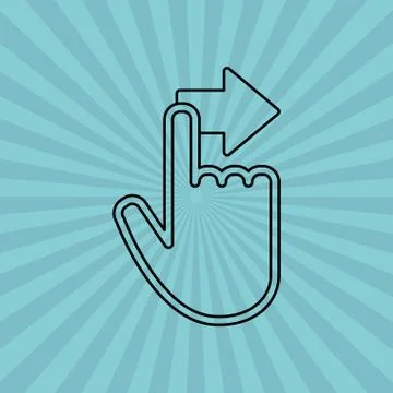 Communication design. Cursor icon. Colorful illustration , vector Stock Illustration