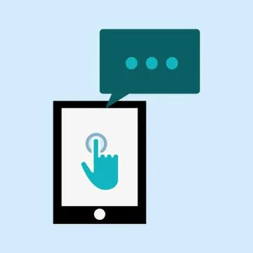 Communication design. Cursor icon. Colorful illustration , vector Stock Illustration