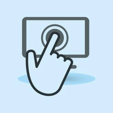 Communication design. Cursor icon. Colorful illustration , vector Stockillustratie