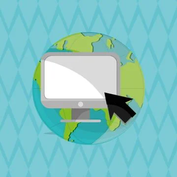 Communication design. Internet concept. Isolated illustration, vector Illustrazione stock