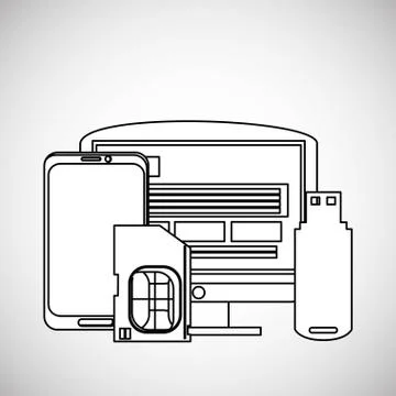Communication design. Media icon. Flat illiustration, vector graphic Stock Illustration