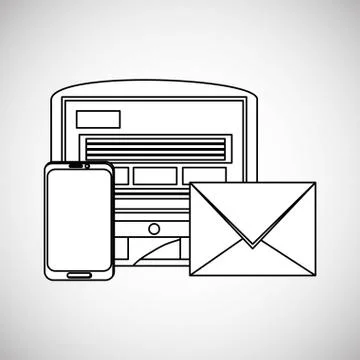 Communication design. Media icon. Flat illiustration, vector graphic Stock Illustration