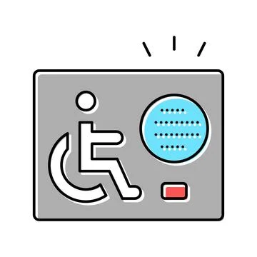 Communication device for disabled color icon vector illustration 스톡 일러스트