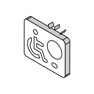 Communication device for disabled isometric icon vector illustration 스톡 일러스트