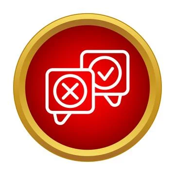 Communication dialog with yes and no decision Stock Illustration