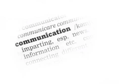 Communication  Dictionary Definition Stock Photos