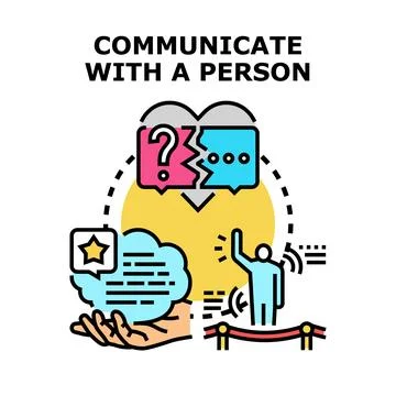 Communication difficulty and problem solving concept Stock Illustration