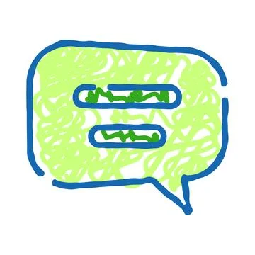 Communication difficulty with scribbled equalizer lines 스톡 일러스트