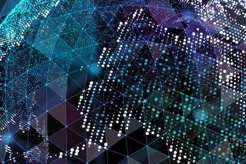 Communication in digital network. Earth Globe. 3d illustration. イラスト素材