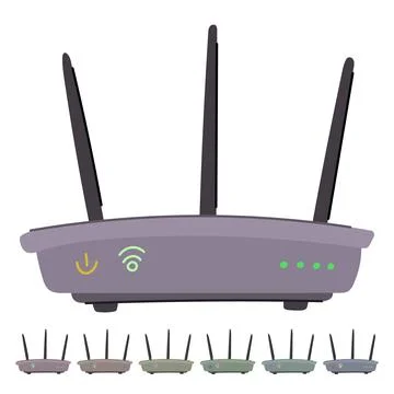 Communication dsl modem vector cartoon graphic Stock Illustration