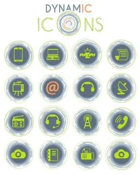 Communication dynamic icons Stock Illustration