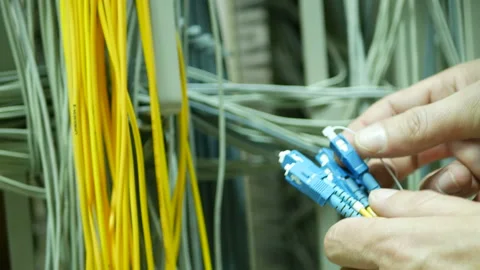 Communication engineer restores systems Stock Footage 88431445