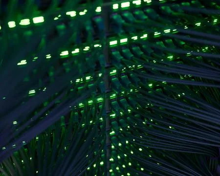 Communication equipment working in a large data center 스톡 일러스트