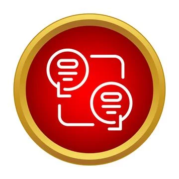 Communication exchange concept showing speech bubble interaction Stock Illustration