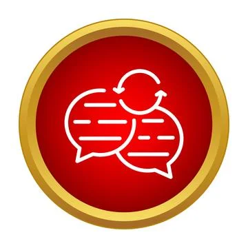 Communication exchange refreshing conversation dialogue icon Stock Illustration