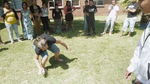 Communication exercise - playing a virtual ballgame. Stock Footage 75413602