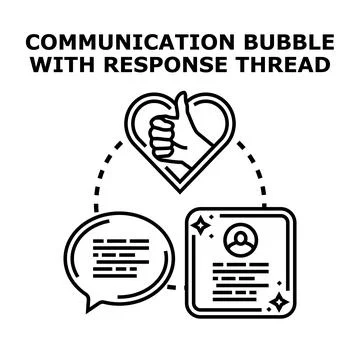 Communication feedback loop with user interaction 库存插图