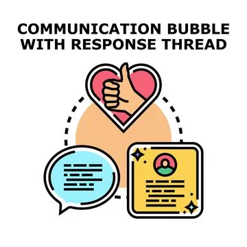 Communication feedback loop with user interaction Ilustração Stock