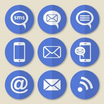 Communication flat icons Stock-Illustration