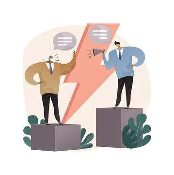 Communication gap abstract concept vector illustration. Stock Illustration