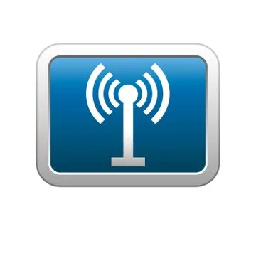 Communication icon blue Illustrazione stock