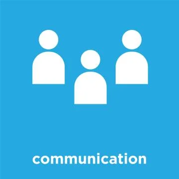 Communication icon isolated on blue background Stock Illustration