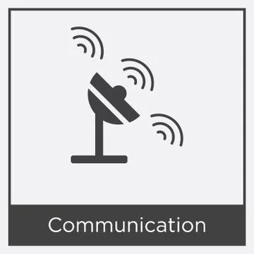Communication icon isolated on white background Free Stock Illustration
