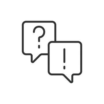 Communication icon in line design. Communication, interaction, connection Stock Illustration