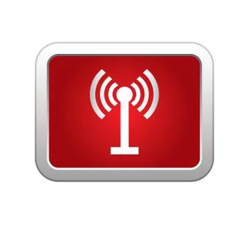 Communication icon red Stock Illustration