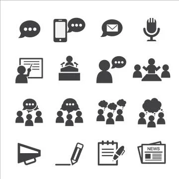 Communication icon set Stock Illustration
