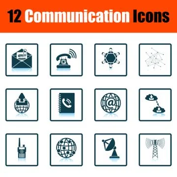 Communication icon set Stock Illustration