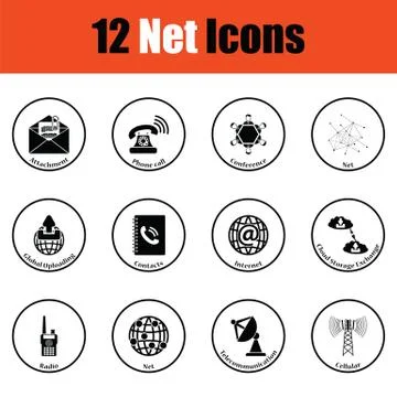 Communication icon set Stock Illustration