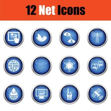 Communication icon set Stock Illustration