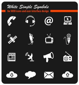 Communication icon set Stock Illustration