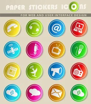 Communication icon set 스톡 일러스트