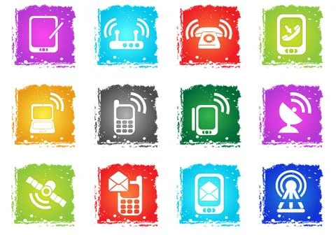 Communication icon set Stock Illustration