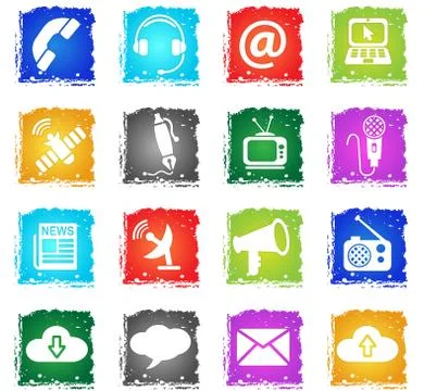 Communication icon set 스톡 일러스트